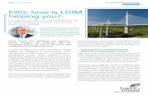 ESG: how is LGIM helping you? · 2019-07-09 · to give you an informed starting point to consider your . scheme’s governance stance. 1. REPORTING ON ENGAGEMENT SUCCESS There is