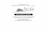 2015 FBDP Annual Report - Bedford DepotOctober 24, 2015 Dear Friends: The ofﬁcers welcome members and guests to this 21st Annual Meeting of Friends of Bedford Depot Park, Incorporated.