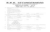 R.R.B. SECUNDERABADrecruitmentresult.com/wp-content/uploads/2018/03/RRB...R.R.B. SECUNDERABAD MATERIAL SUPERINTENDENT PREVIOUS PAPER -2014 HELD ON: 14-12-2014 1. If Arun is Chetna's