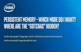 Sudha Udanapalli Thiagarajan, Senior Performance ... · temporary storage for disk data (not persistent) Application DRAM (Volatile Memory) AppDirect (Volatile or Persistent Memory)