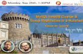 1 / 152 - Percona · MySQL InnoDB Cluster & Group Replication in a Nutshell: Hands-On Tutorial Percona Live Europe 2017 - Dublin Frédéric Descamps - MySQL Community Manager - Oracle