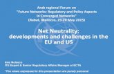 Net Neutrality: developments and challenges in the EU and US · 2015-05-25 · Net Neutrality: developments and challenges in the EU and US Inês Nolasco ITU Expert & Senior Regulatory