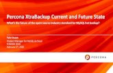Percona XtraBackup Current and Future State · of MySQL w/ XtraBackup in a Kubernetes environment • Expanded capabilities of xbcloud and added support for the S3 API • S3 API