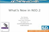 What’s New in NIO - Java NIO · java.nio.file, java.nio.file.util Access to files, directories and filesystems Including links Metadata (size, owner, create time, etc) Metadata