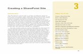 Creating a SharePoint Site · Chapter 3 Creating a SharePoint Site 45 Create a Subsite Under a Site In your web browser, open your SharePoint site. Click Sites on the Navigation bar,