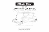 2007 Precedent Golf Car Illustrated Parts List · 31/07/2006  · Manual Number 103209001 Edition Code 0507M0310L Gasoline and Electric Vehicles 2007 Precedent Golf Car Illustrated