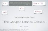 The Untyped Lambda Calculuslaemmel/plt/slides/lambda.pdf · (x .y )(y .y ) x .(y .xy)y Combinator —atermwithnofreevariables(alsoclosed term) 9/36 ... Apply function before reducing