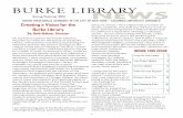 Spring/Summer V T U W NEWS · offer. archival collections. I welcome your continued I am still learning about the Burke Library, Union Theological Seminary, and Columbia University.