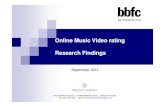 Online Music Video rating Research Findings · 2018-05-19 · The music video pilot covered UK repertoire from the ... Rihanna - Pour it up Nicky Minaj - Anaconda Q12. What do your