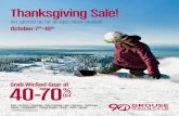 OFF - Grouse Mountainfiles.grousemountain.com/Retail/Thanksgiving Day Sale 2016 _Web.pdf · Adult Skiwear from Picture Organic, Columbia, Spyder, Arc’teryx and North Face 60 OFF%