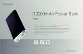 10000mAh Power Bank - TP-Link10000mAh Power Bank 10000mAh Power Bank10000mAh Power Bank PB50 Smart charging Dual USB output Reliable charging The PB50 is a dynamic lithium polymer