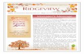 2018 AUTUMN NEWSLETTER RIDGEVIEW · our outings. Best Wishes, Vikki (RAO Sapphire) AMETHYST Amethyst residents had great time at our Christmas parties and Christmas light tours in