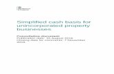 Simplified cash basis for unincorporated property ... · 1.13 Over 2.5 million property businesses could benefit from having the option to use the cash basis. 1.14 Although open to