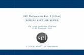HSC Mathematics Ext. 2 (4 Unit) - Sample Lecture Slides · 2020-04-12 · 2. Conics 3. Polynomials 4. Complex Numbers 5. Complex Locus Problems 6. Integration 6.1 Integration by Substitution