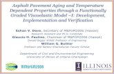 Asphalt Pavement Aging and Temperature Dependent Properties …paulino.ce.gatech.edu/conferences/presentations/06dave... · 2015-02-10 · Asphalt Pavement Aging and Temperature Dependent