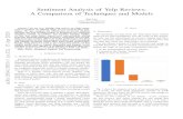 Sentiment Analysis of Yelp Reviews: A Comparison of ...Sentiment Analysis of Yelp Reviews: A Comparison of Techniques and Models Siqi Liu University of Waterloo sq2liu@uwaterloo.ca