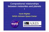 Compositional relationships between meteorites …pschool/pub/21coeps/SCHOOL/2007/...between meteorites and planets I Kevin Righter NASA Johnson Space Center Accretion models for terrestrial
