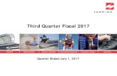 Third Quarter Fiscal 2017s21.q4cdn.com/392851627/files/.../2017/Q3/...24_17.pdfCertain statements made during this presentation, including the Company's outlook for the fourth quarter