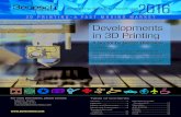 Developments in 3D Printing - Benesch · 3D Printing Quarterly Report—Q32016 Developments in 3D Printing A Sector by Sector Overview Overview This report explores recent developments