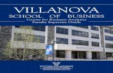 VILLANOVA...Villanova School of Business | Center for Business Analytics Faculty Expertise Guide 04 Q Chung, PhD Professor, Accountancy & Information Systems BS, Seoul …