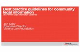Best practice guidelines for community legal information · -Consider literacy levels-Provide contextual information. Guideline 3 ... visually appealing • Accessible to users with