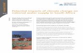 Research Brief 3/2016 - Potential impacts of climate change on … · 2016-11-23 · The impact of climate change is limited on water availability for urban, bulk industry, and irrigation