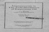 COLLLCTlop Improvements in The Field Distillation of Peppermint … · 2013-05-23 · within the distillation vat or tub, the condenser, and the separating (or receiving) can, and