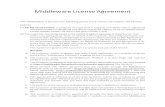 Middleware License Agreement - Fly My Cloud · Middleware License Agreement THIS AGREEMENT is between the following parties (each a Party and together the Parties): PARTIES (1) Fly