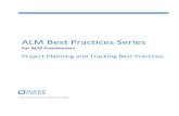 ALM Best Practices Series...ALM Best Practices Series For ALM Practitioners Project Planning and Tracking Best Practices Document release date: July 2020 2 Legal Notices Disclaimer