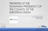 Romanian Presidency of the EU Council€¦ · MINISTRY OF REGIONAL DEVELOPMENT AND PUBLIC ADMINISTRATION (MRDPA) PRIORITIES IN THE AREA OF EUPAN -ROLLING PROGRAMME - MAIN AREAS 1.