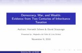 Democracy, War, and Wealth: Evidence from Two Centuries of ...piketty.pse.ens.fr/files/Presentation1 final.pdf · Introduction Theory Data Empirical Stategy Estimation ResultsConclusionsSome