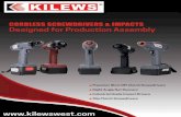 SKC-PTA CORDLESS SHUT-OFF CLUTCH SCREWDRIVERS€¦ · Kilews West Electric Screwdriver product line. High-performance 18V Lithium-Ion Batteries provide plenty of power and long run