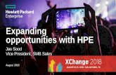 Expanding opportunities with HPE...Accelerating Growth in SMB Partners Leverage Ecosystem Profitable Growth • Leverage HPE marketing assets • Drive focused plans • Growth targets