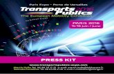 PRESS KIT - Objectif Transport Publicobjectiftransportpublic.com/sites/default/files... · PARIS 2016 14-16 juin / June PRESS KIT Paris Expo - Porte de Versailles Martin Kolle Tel.