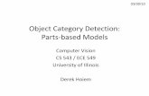 Object Category Detection: Parts-based Modelsdhoiem.cs.illinois.edu/courses/vision_spring10... · Object Category Detection: Parts-based Models Computer Vision CS 543 / ECE 549 .
