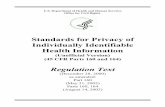 Standards for Privacy of Individually Identifiable Health ... Privacy...OCR/HIPAA Privacy Regulation Text October 2002-i-Standards for Privacy of Individually Identifiable Health Information