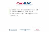 General Standards of Accreditation for Residency Programs · 2017-12-14 · The General Standards of Accreditation for Residency Programs are a national set of standards maintained