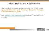 Blast Resistant Assemblies - Steel Door Institute · Blast Resistant Assemblies • Vision lights require a check of the blast resistance of the entire assembly, including the vision