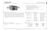Datasheet - pulspower.com · 2018-11-22 · E.g. two 2.5A power supplies are needed to achieve a 2.5A redundant system. N+1 Redundancy . Use of three or more identical power supplies