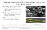 Today in Astronomy 106: extraterrestrial life in the inner ...dmw/ast106/Classes/Lect_14b.pdf · Today in Astronomy 106: extraterrestrial life in the inner Solar system Status of