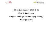 October 2016 St Helier Mystery Shopping Report · Oct 2016 St Helier Mystery Shopping Report 13 | P a g e Selling Skills at 47% is an area that continues to perform at the lowest