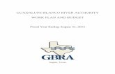 GUADALUPE-BLANCO RIVER AUTHORITY WORK PLAN AND … · 2014-08-29 · Port Lavaca Water Treatment Plant Division Section G ... Lockhart Division Section L Introduction ... approach
