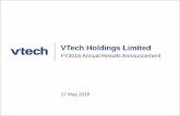 VTech Holdings Limited · • Revenue down 2.0% to US$795.9 million, 42.9% of Group revenue • Lower sales of ELPs and TEL products offset higher CMS revenue • ELPs revenue down