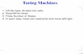 Turing Machines - National University of Singaporesanjay/cs4232/tm.pdf · 2018-10-30 · Turing Machines Turing machine M = (Q,Σ,Γ,δ,q0,B,F). Q: a set of states Σ: input alphabet