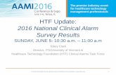 2016 National Clinical Alarm Survey Resultsthehtf.org/documents/2016 National Clinical Alarms Survey Results.pdf · Healthcare Technology Foundation Clinical Alarm Initiative 2006