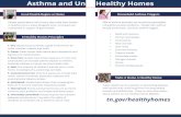 Good Health Begins at Home Household Asthma Triggers · 2018-05-08 · Healthy Homes Good Health Begins at Home Asthma and Un People spend about half of every day inside their homes.