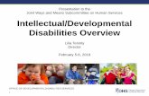 Presentation to the Joint Ways and Means Subcommittee on ... · Presentation Outline 2 ... $1,892.5 65% Intellectual & Developmental Disabilities ... 2017-19 GB Note: 98.23% of budget