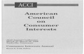 American Council on Consumer Interests€¦ · Estimates of Income and Wealth Inequality Among Elderly Households Hui Wang ... Do Surveys Accurately Assess Public Opinions? Arthur