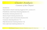 Cluster Analysis - uni-bielefeld.deRepresentative-based clustering [Aggarwal 2015, section 6.3] Probabilistic model-based clustering [Section 6.5] Hierarchical clustering [Section