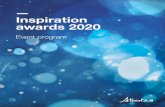 Inspiration Awards Event Program 2020 · demonstrate a commitment to preventing family violence, sexual violence and bullying. We are proud to celebrate their inspirational work and